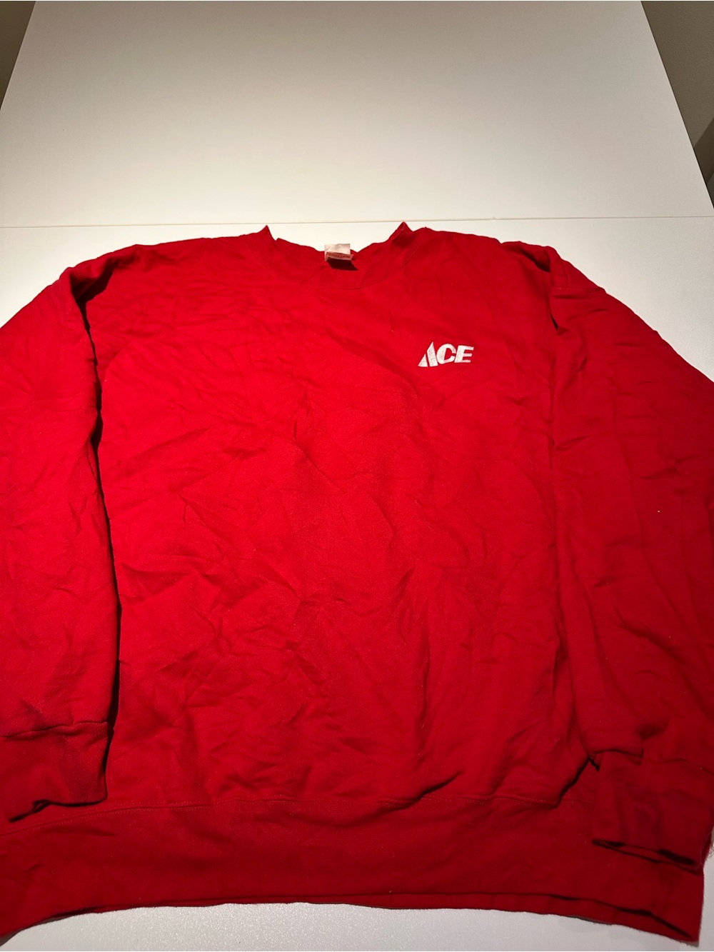 Hanes Red Cotton Crewneck Tee with Chest Logo